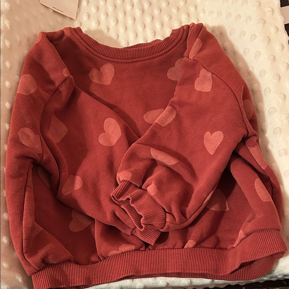 Zara Red heart Sweatshirt